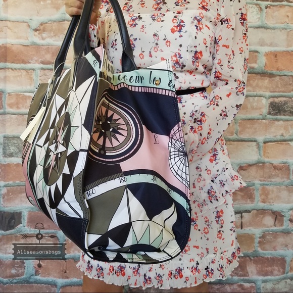 Tory Burch ella nylon LARGE tote constellation Bag - Picture 6 of 7